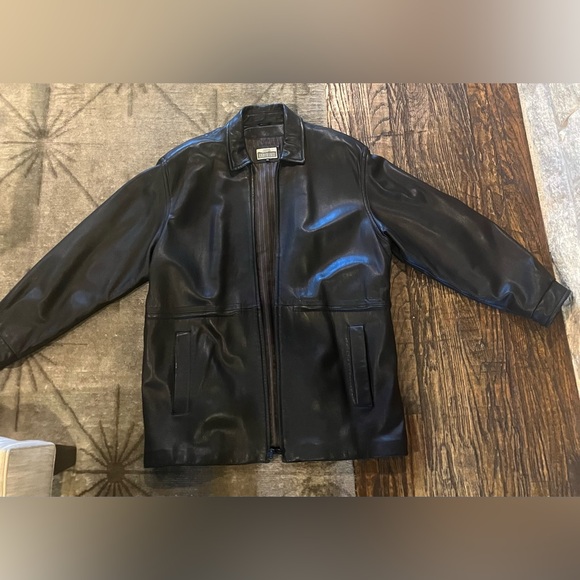 Men’s Black Leather coat - Picture 1 of 3